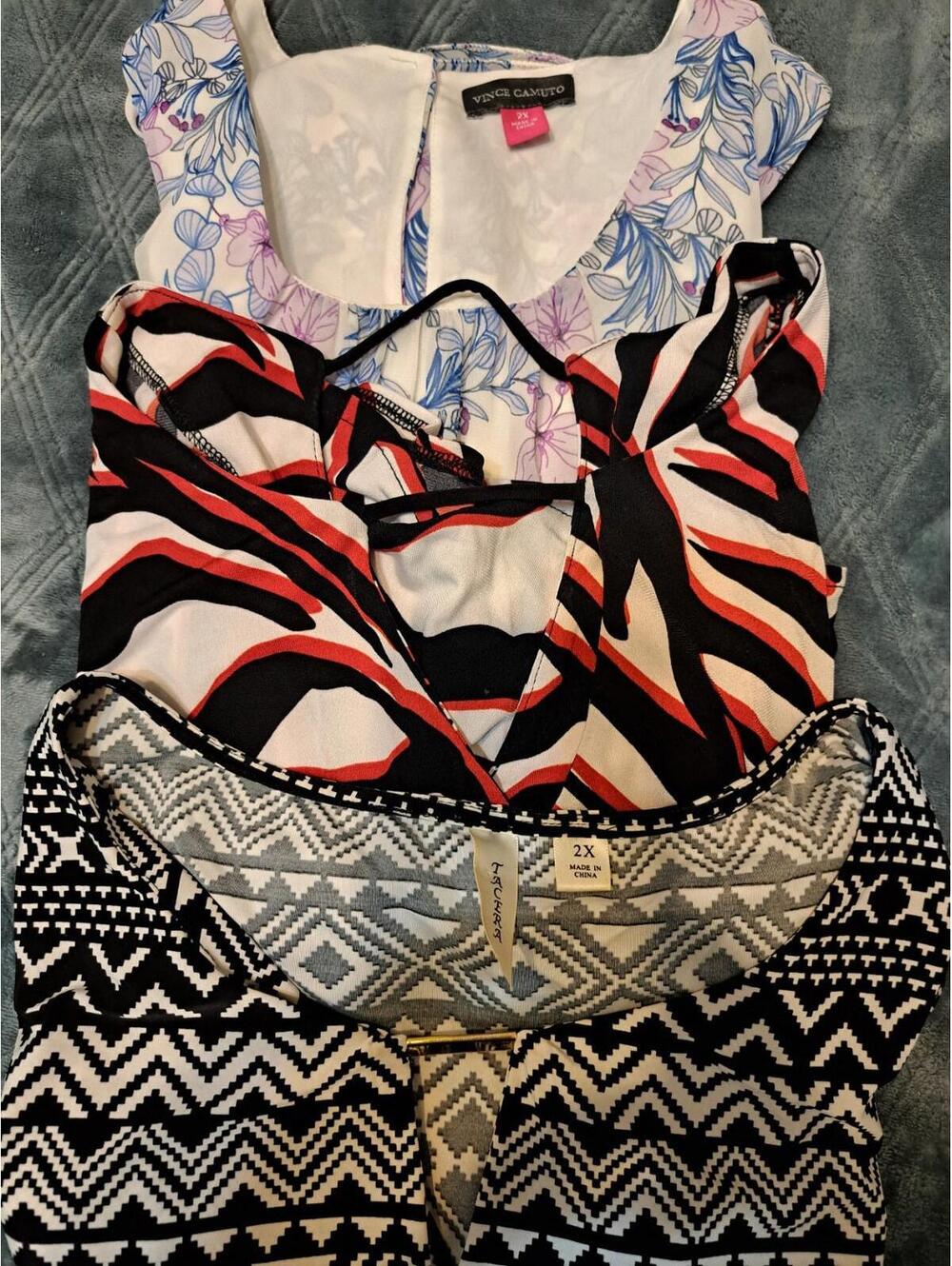 3 lots Of Vince Camuto 2xl, Worthington 3Xl, Tacera 2xl Sleeveless Top